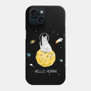 Cats in space. Cute typographi print with cats astronaut. Phone Case