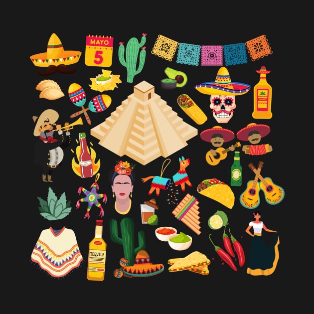 Mexico Travel Icons by FancyPlanet