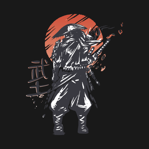 Samurai Warrior - Anime Character by LAPublicTees