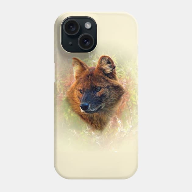 Asian wild dog Phone Case by Guardi