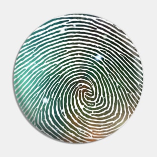 Galaxy Fingerprint Pattern Pin