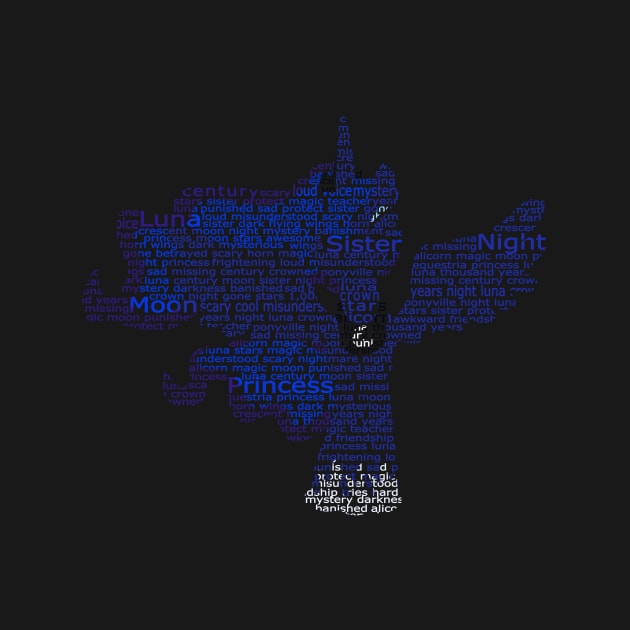 My Little Pony - Luna Typography by SSXVegeta