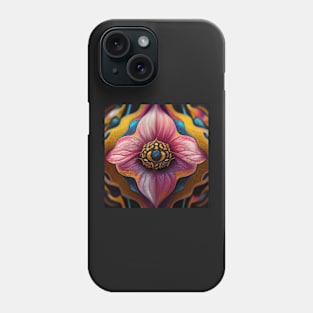 psychedelic flower Phone Case