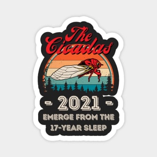 The Cicadas 2021 Emerge From The 17-Year Sleep, Funny Cicada Lover Magnet