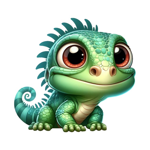 Baby Iguana Illustration by Dmytro