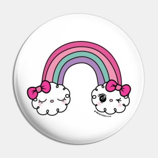 cute kawaii cloud and rainbow Pin