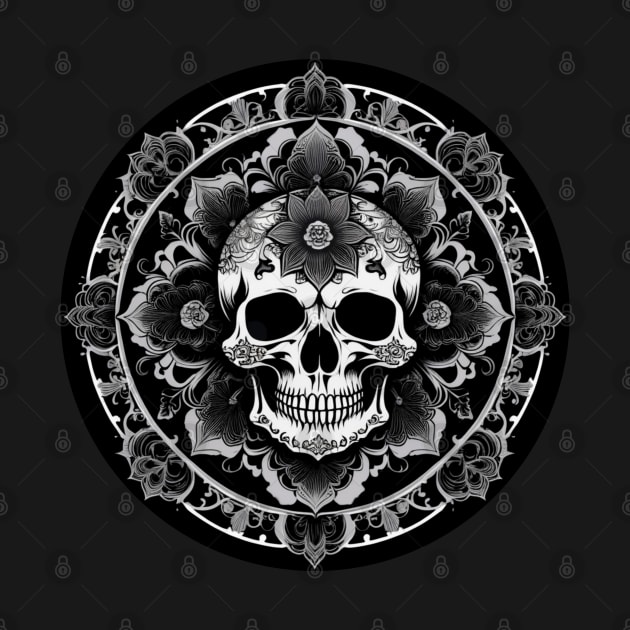 Flower Skull by Xie