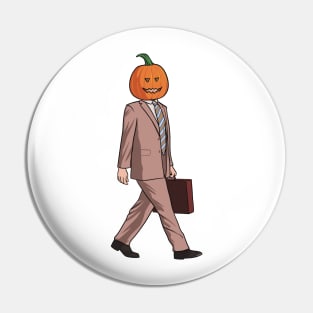 Pumpkin Head Halloween Meme Pin