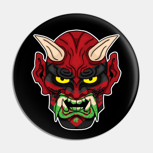 The Great Muta - Red Oni Pin by Mark Out Market