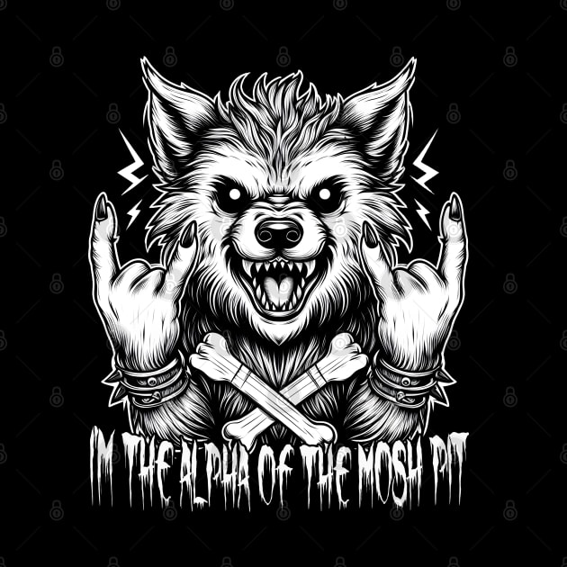 Metalhead Werewolf: Alpha of The Mosh Pit by MetalByte