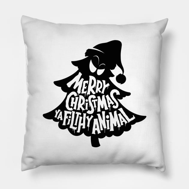 Merry Christmas Ya filthy Animal Pillow by Dosunets