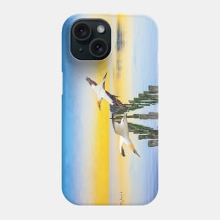 Northern Gannets in Flight Phone Case