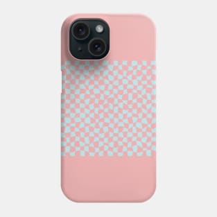 Warped Checkerboard, Pink and Blue Phone Case