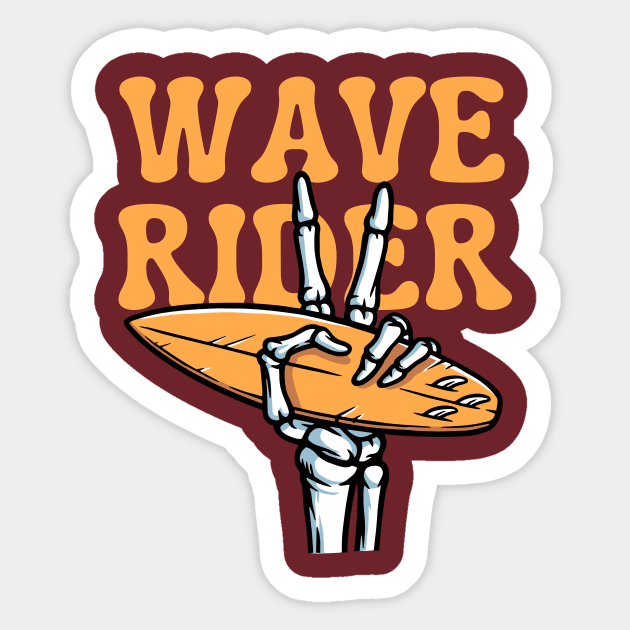 Wave rider - Surfing - Sticker | TeePublic