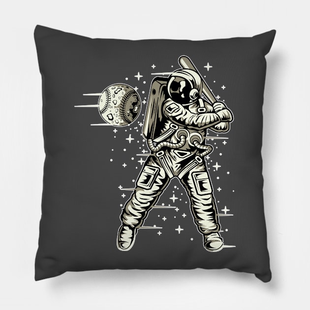 Space Baseball Pillow by old_school_designs