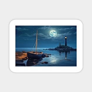 Lighthouse Seacoast Serene Landscape Magnet