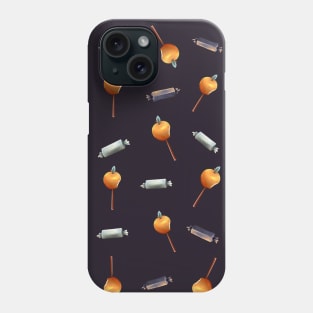 Pattern Halloween apples and candies Phone Case