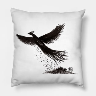 Phoenix raising from the ashes Pillow