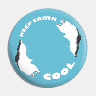 Polar Bear Keep the Earth Cool Pin