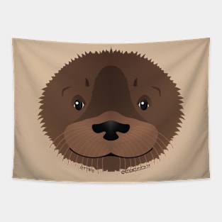 Baby Otter Face Tapestry