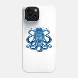 Octopus with corals, shells and sea anemones Phone Case