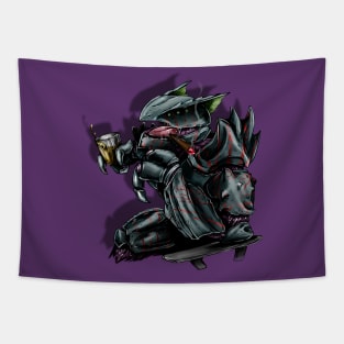 comics style alien Boss Tapestry