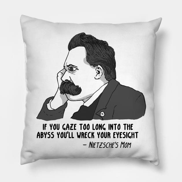 Nietzsche's Mom Pillow by ExistentialComics