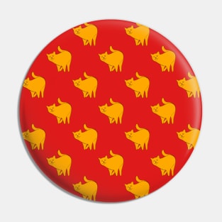 Cute Yellow Cat Pattern Pin