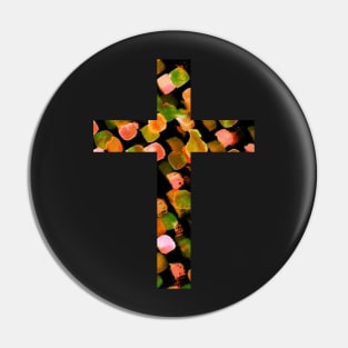 Polka Dots Easter Cross Design Pin