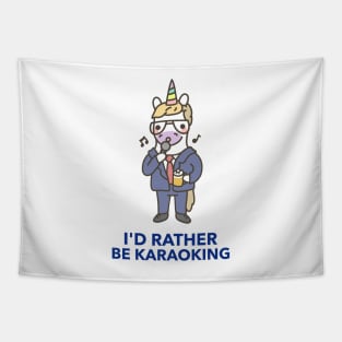 I'd Rather Be Karaoking - Cute And Funny Tapestry