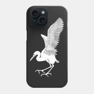 Stork Bird Illustration, Adult Coloring Design Phone Case