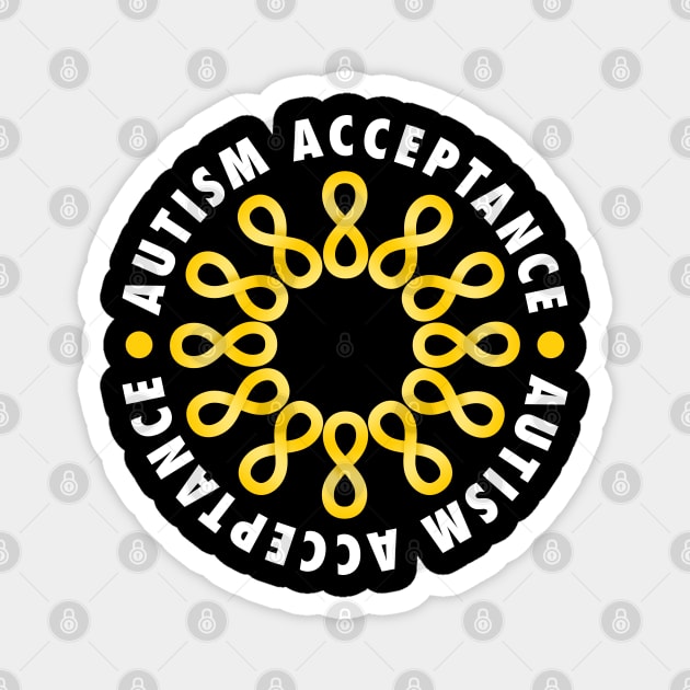 Autism Acceptance Flower Magnet by mia_me