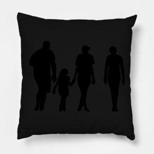 Brown Family Silhouette! Pillow