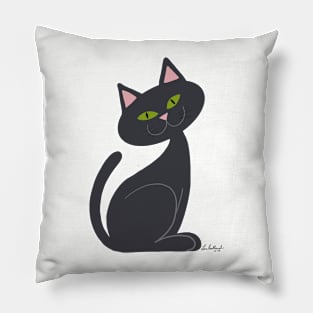 Dark Grey Kitty Pillow