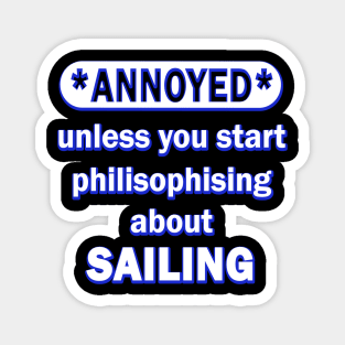 Sailing Sailboat Captain Nautical Rudder Saying Magnet