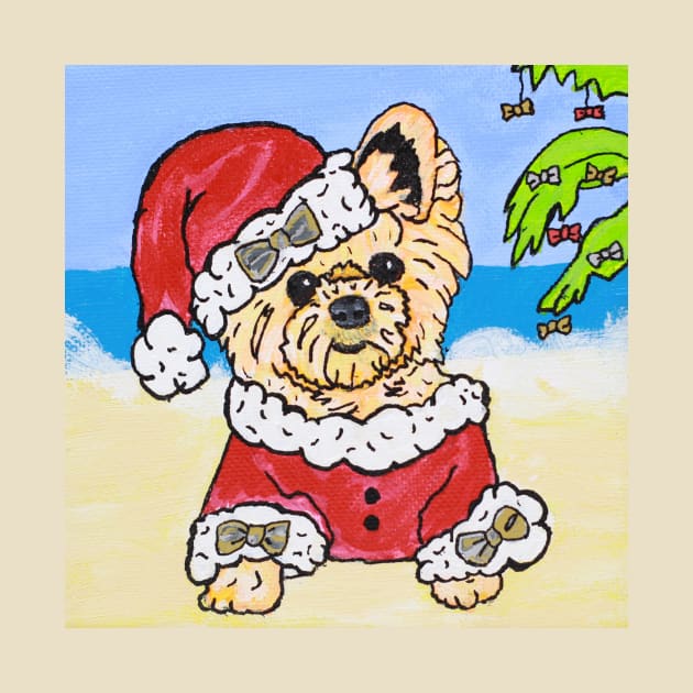 Stylin' Swifty Santa the Yorkie by AmandaAAnthony