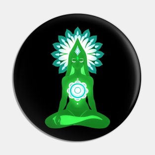 Aura Green Meditation 01 Pin