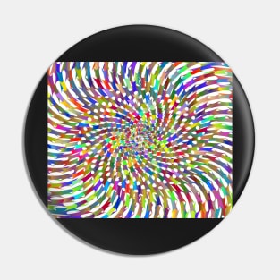 Vibrating Optical Illusion Rainbow Spiral Pin