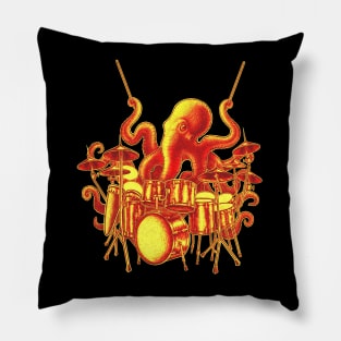 Octopus playing drums Pillow