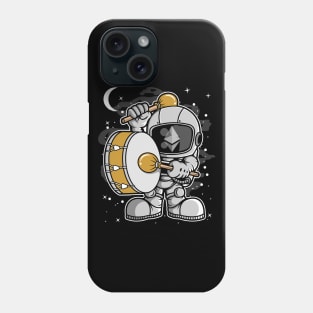 Astronaut Drummer Ethereum ETH Coin To The Moon Crypto Token Cryptocurrency Blockchain Wallet Birthday Gift For Men Women Kids Phone Case