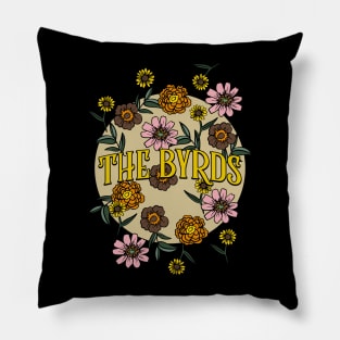 Byrds Name Personalized Flower Retro Floral 80s 90s Name Style Pillow