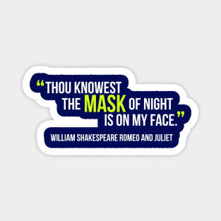 Shakespeare Quotes Mask Magnet