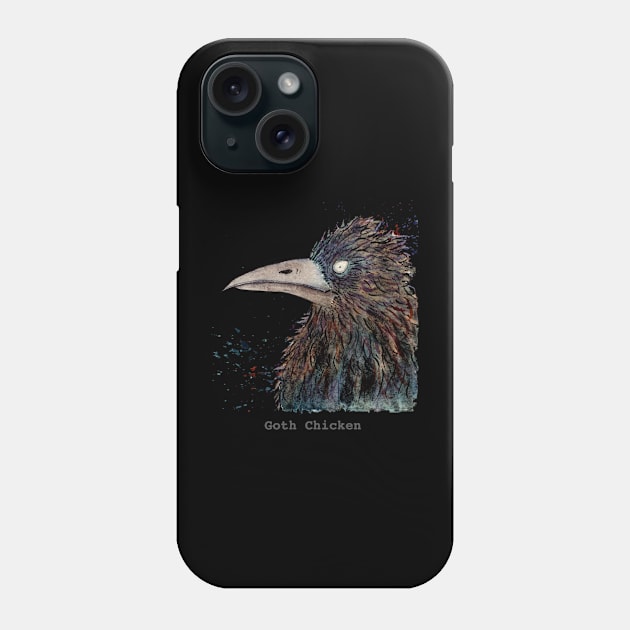 Goth Chicken Phone Case by Zo Draws Stuff