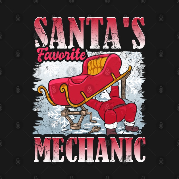 Christmas Santa's Favorite Mechanic Auto Diesel Electrical by E