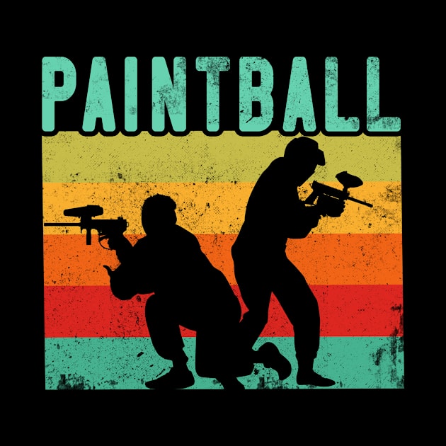 Paintball Player Retro Style by Foxxy Merch