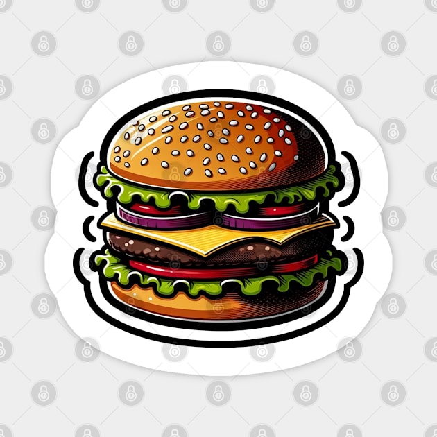 delicious hamburger design Magnet by Ferdi Everywhere