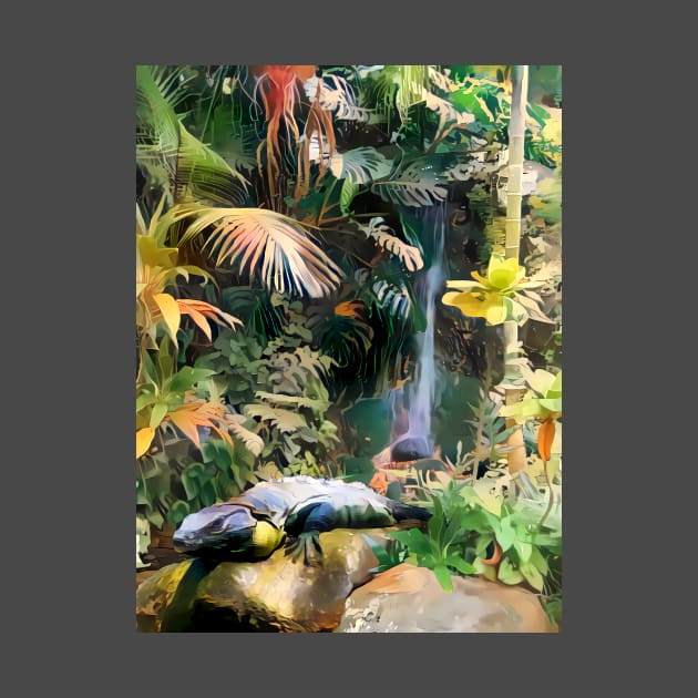 Rainforest Iguana by ArtlyStudio