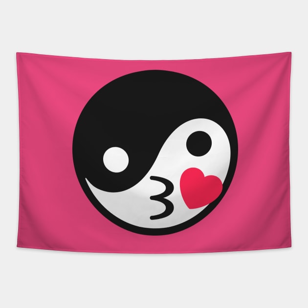 Yin Yang Emoji Tapestry by afrancesado