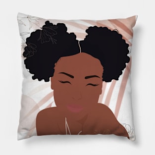 Woman abstract portrait minimalist Pillow