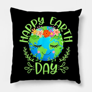 Happy Earth Day Shirt Cute Earth Day 2024 Men Women Kids Pillow